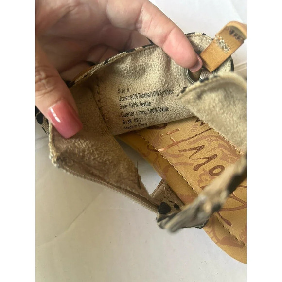 Blowfish Malibu Micro Wedge Sandals Leopard animal print size 8 open toe - Picture 8 of 8